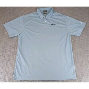 Nike Golf Stretch Men's 2XL Polo Shirt Dri-Fit Blue Short Sleeve, Company Logo